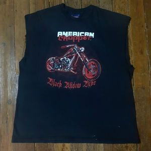 Vintage 90s American Chopper Biker Motorcycle Harley Cut-Off Tank Top XL